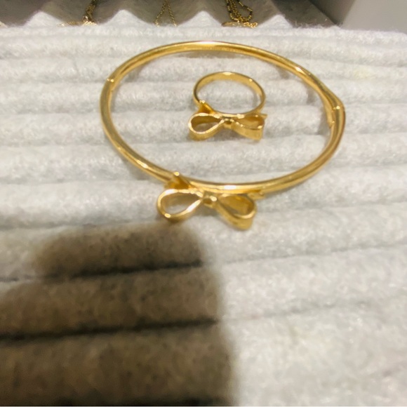 kate spade Jewelry Kate Spade Gold Ring Size 7 And Bangle Poshmark